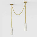 Alabaster Contemporary Vintage 2-Light Pendant