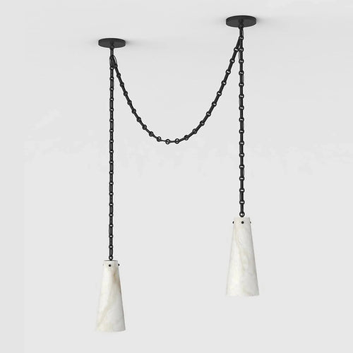 Alabaster Contemporary Vintage 2-Light Pendant