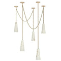 Alabaster Contemporary Vintage 5-Light Pendant