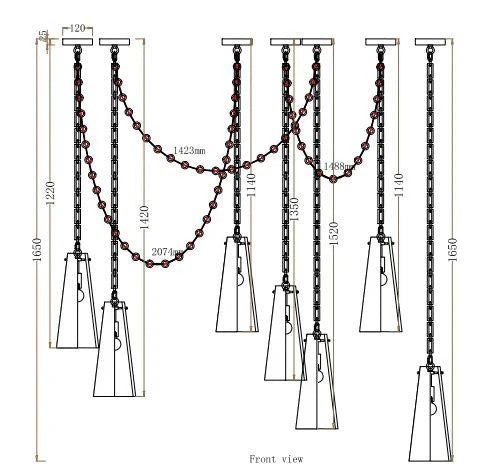 Alabaster Contemporary Vintage 7-Light Pendant