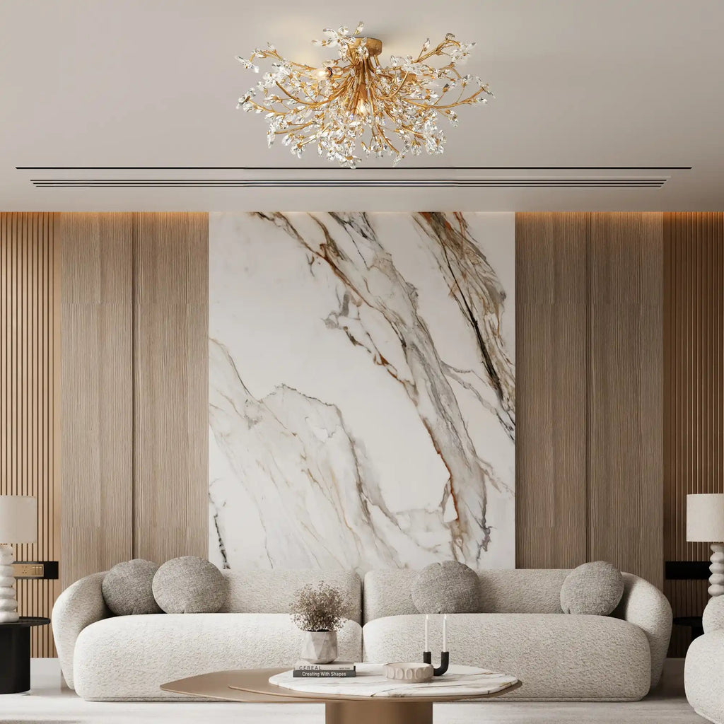 Susan Crystal Floral Flush Mount