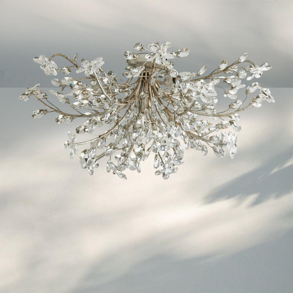 Susan Crystal Floral Flush Mount