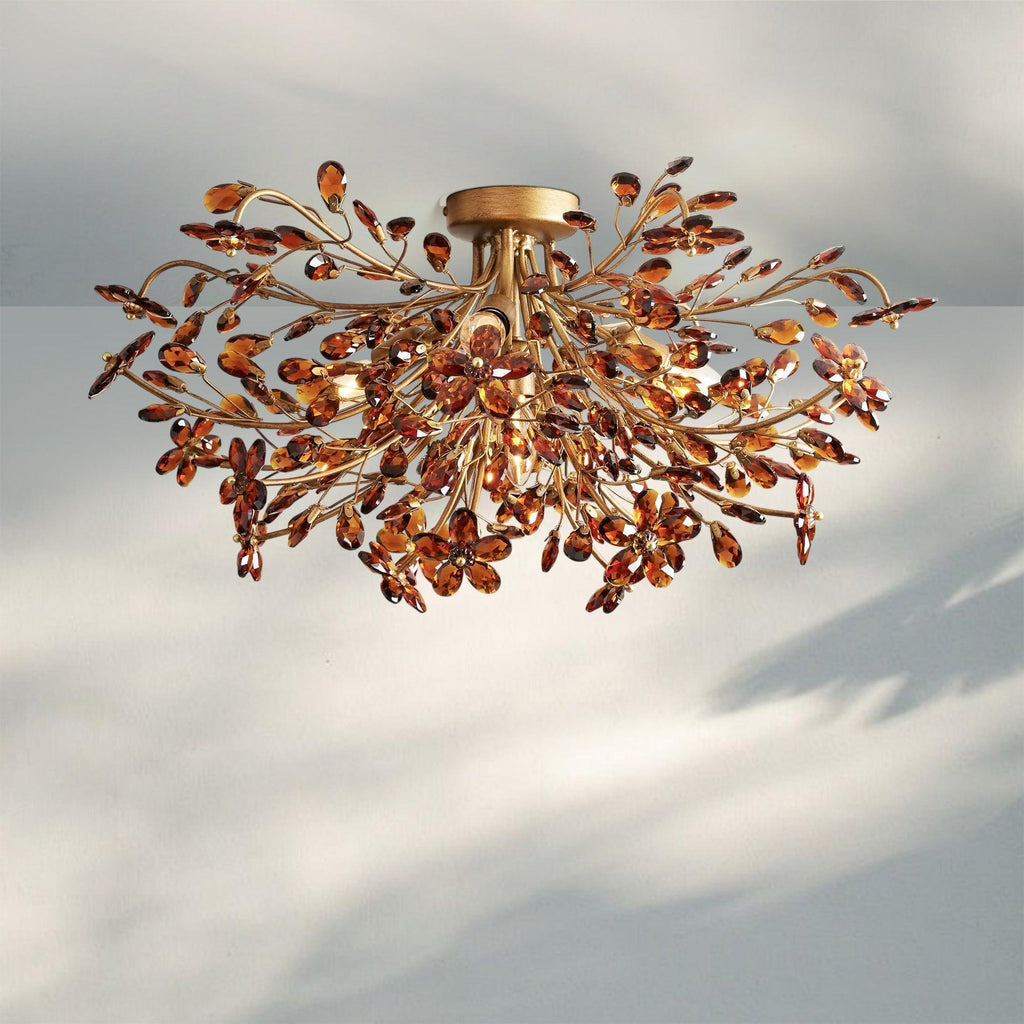 Susan Crystal Floral Flush Mount