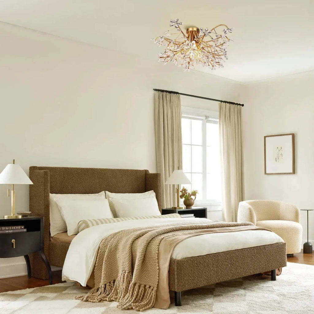 Susan Crystal Floral Flush Mount