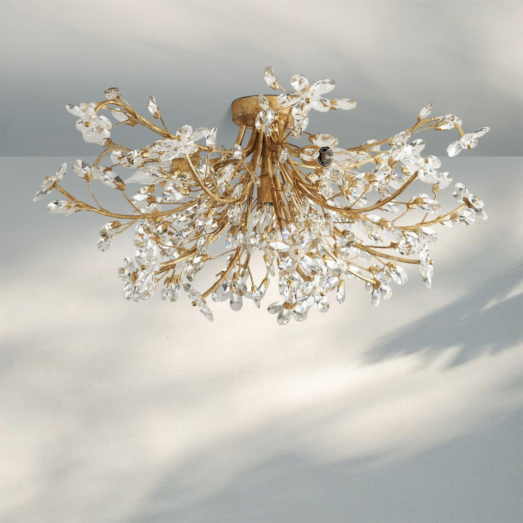 Susan Crystal Floral Flush Mount