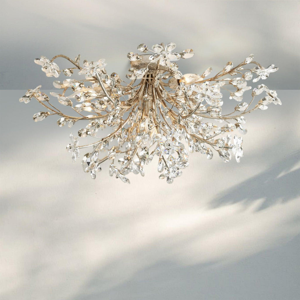 Susan Crystal Floral Flush Mount