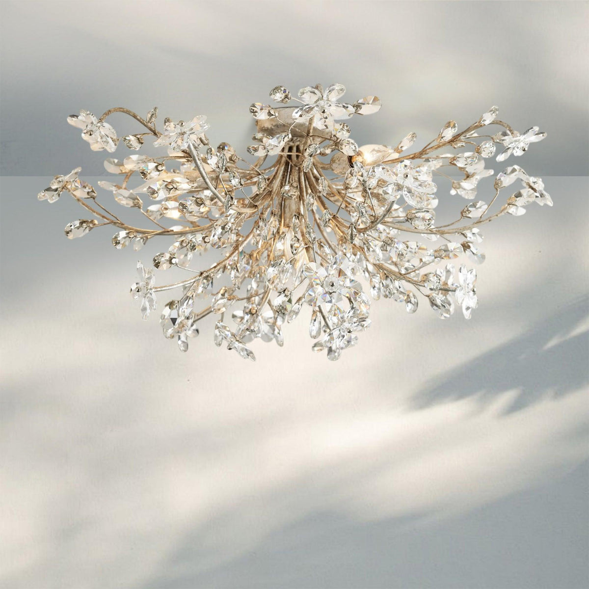 Susan Crystal Floral Flush Mount