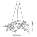 Swallow Glass Tree Branch Round Chandelier