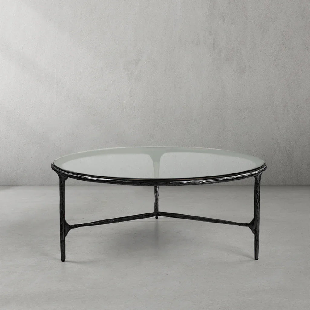 Thomson Glass Round Coffee Table 3 Legs 35"
