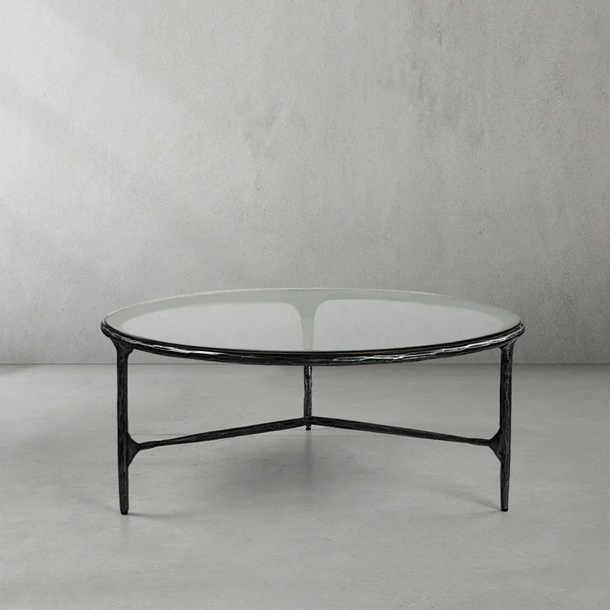 Thomson Glass Round Coffee Table 3 Legs 35"
