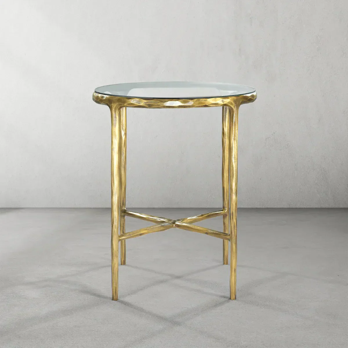 Thomson Glass Round Side Table 18" 22"