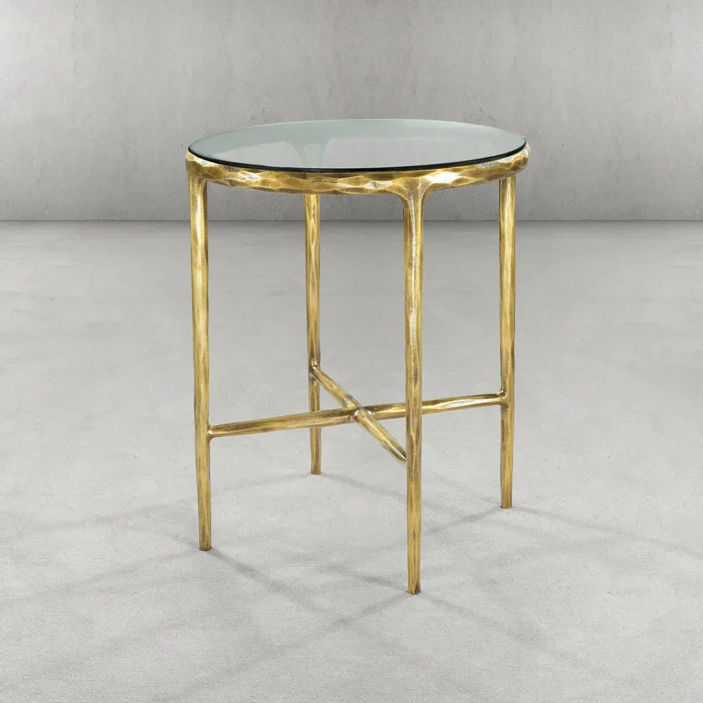 Thomson Glass Round Side Table 18" 22"