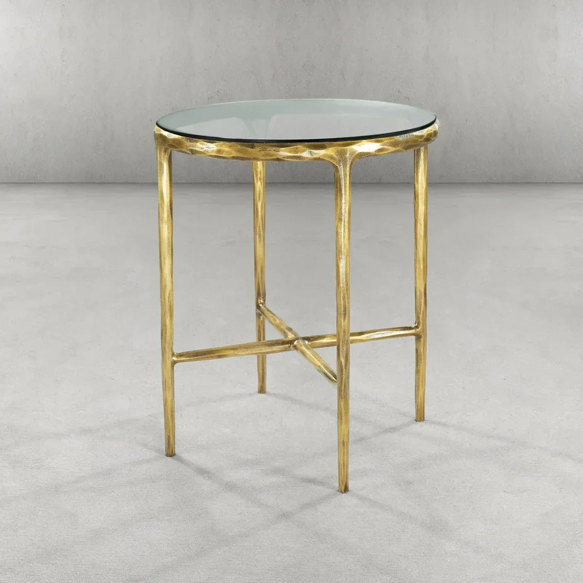 Thomson Glass Round Side Table 18" 22"
