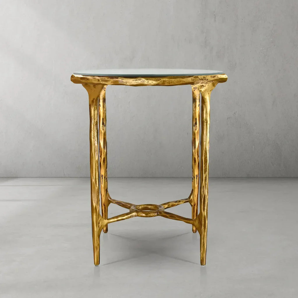 Thomson Glass Round Side Table 18" 22"