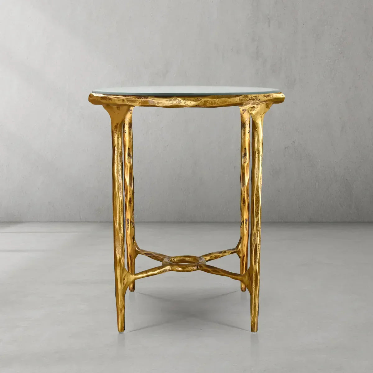 Thomson Glass Round Side Table 18" 22"