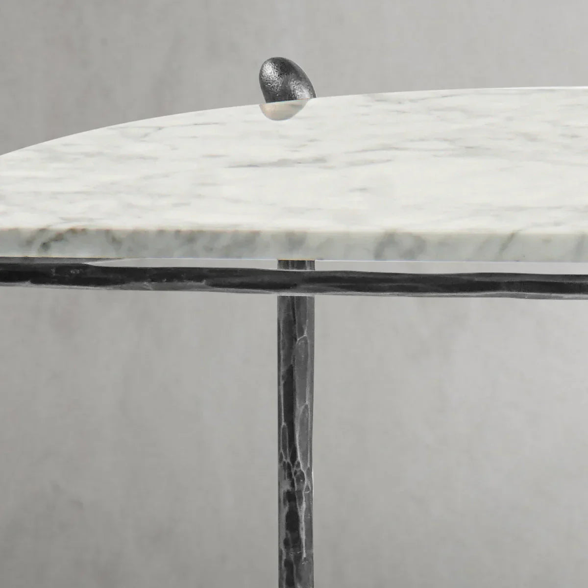 Thomson Horn Semi-Circle Marble Console Table