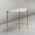 Thomson Horn Semi-Circle Marble Console Table