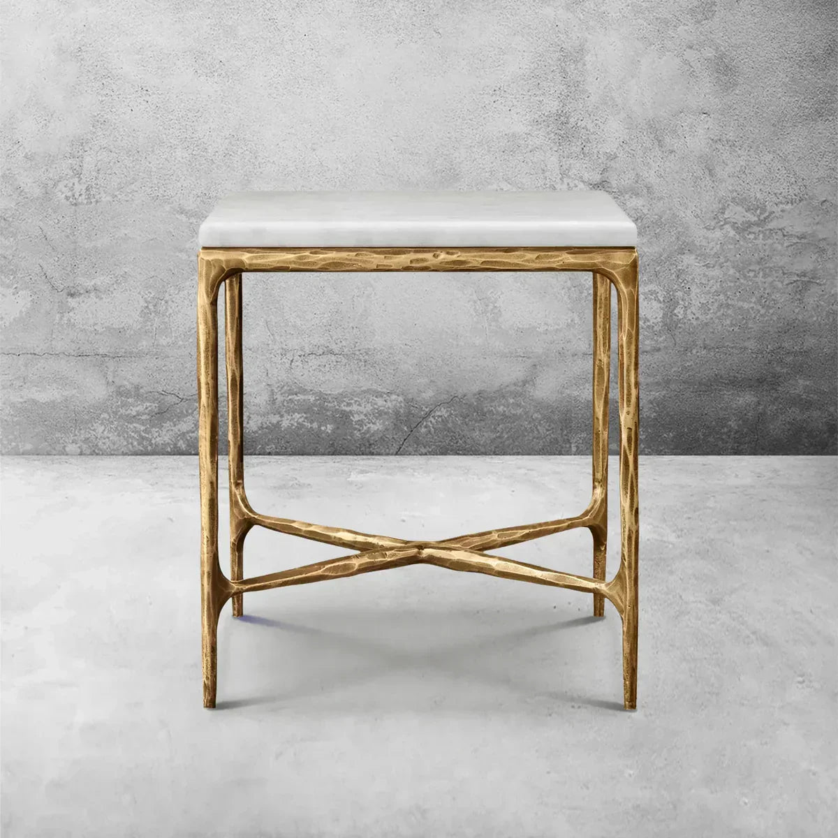 Thomson Marble Square Side Table 18" 22"