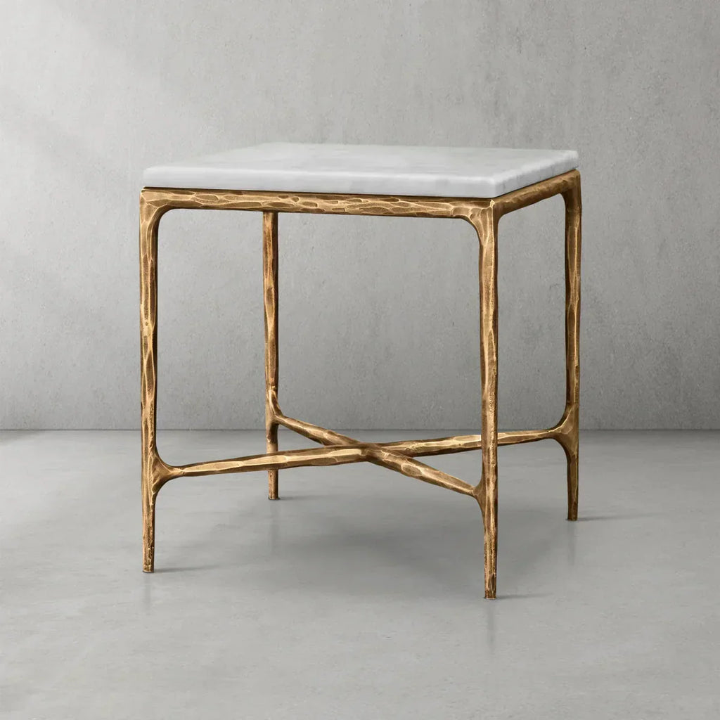 Thomson Marble Square Side Table 18" 22"