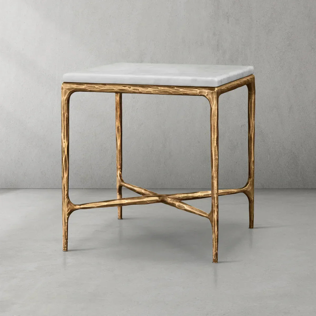 Thomson Marble Square Side Table 18" 22"