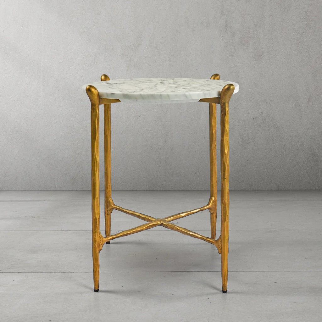 Thomson Round Horn Marble Coffee Table & Side Table