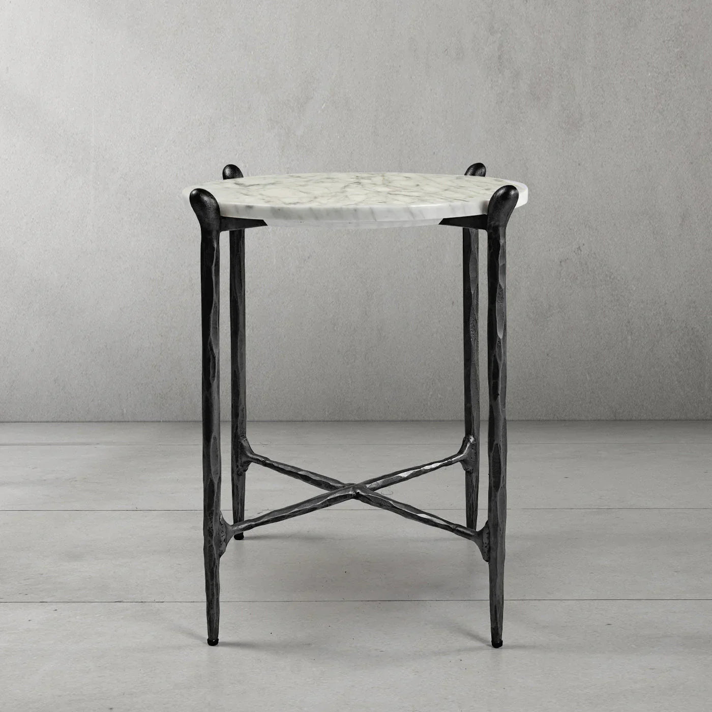 Thomson Round Horn Marble Coffee Table & Side Table