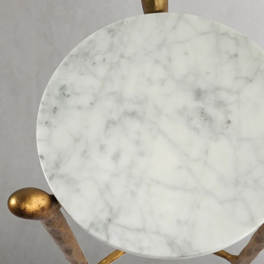 Thomson Round Horn Marble Coffee Table & Side Table