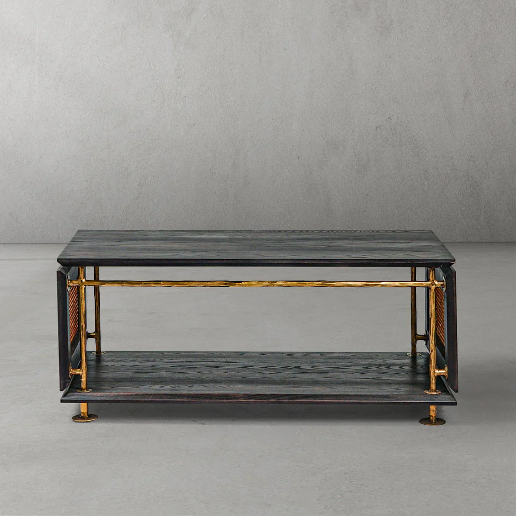 Thomson Vintage Rattan Wooden Coffee Table