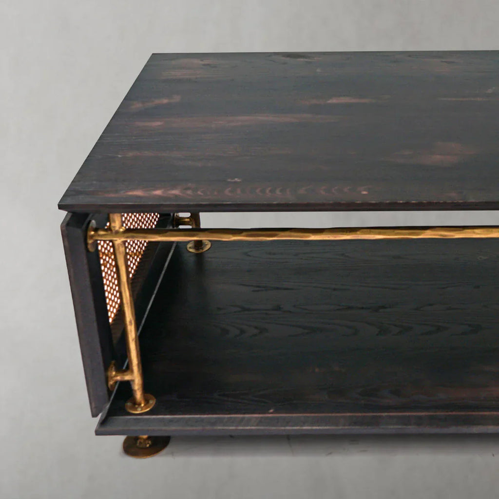 Thomson Vintage Rattan Wooden Coffee Table