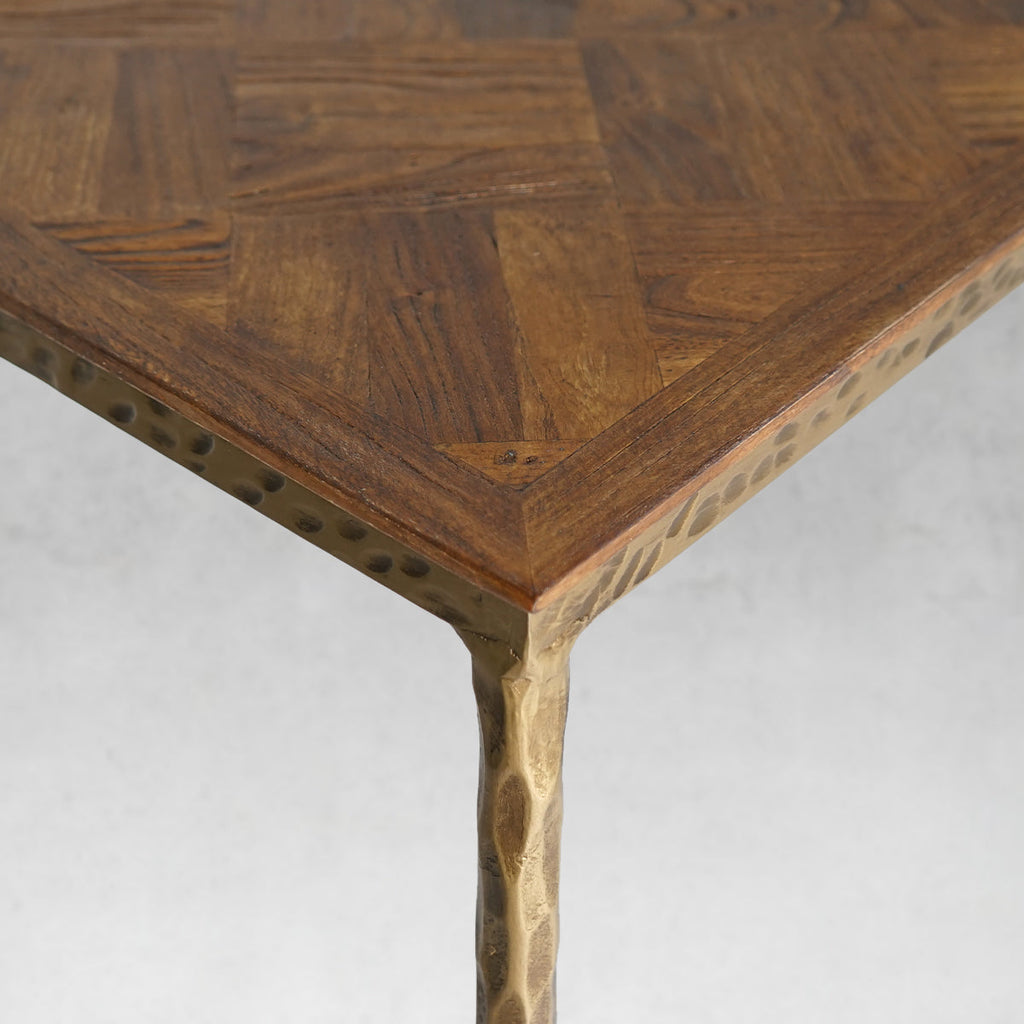 Thomson Metal Frame Elm Wood Console Table