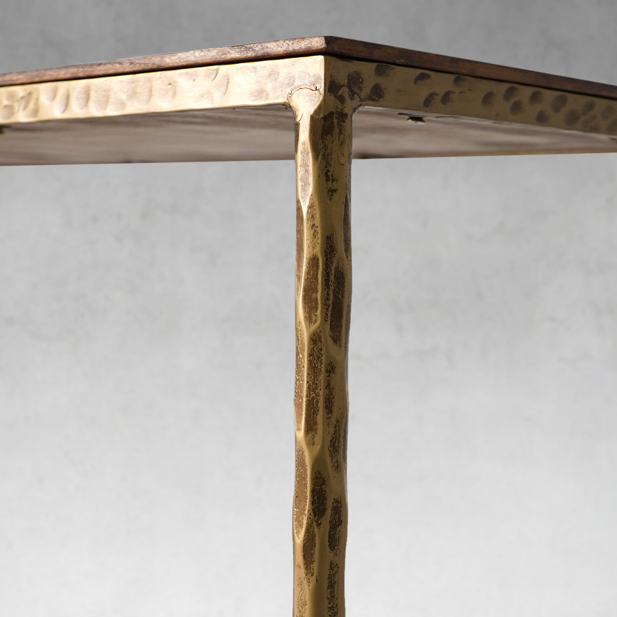 Thomson Metal Frame Elm Wood Console Table