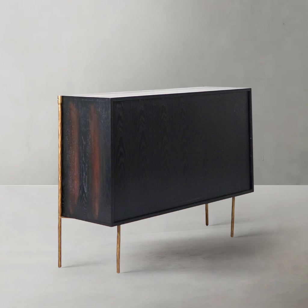 Thomson Metal Frame Rattan 6-Drawer Side Cabinet
