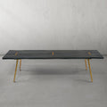 Thomson Retro Copper Frame Solid Wood Dining Bench