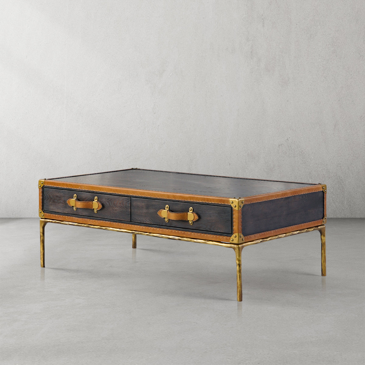 Thomson Vintage Leather Square Coffee Table