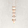 Vertical Sculptural Cluster Alabaster Pendant 6"D