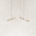 Verve Arch Alabaster Tube Pendant Light 47"L