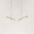 Verve V-Shape Alabaster Tube Pendant Light 59"L