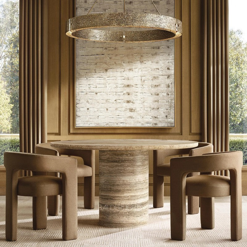 Vitolar Carved Round Dining Table