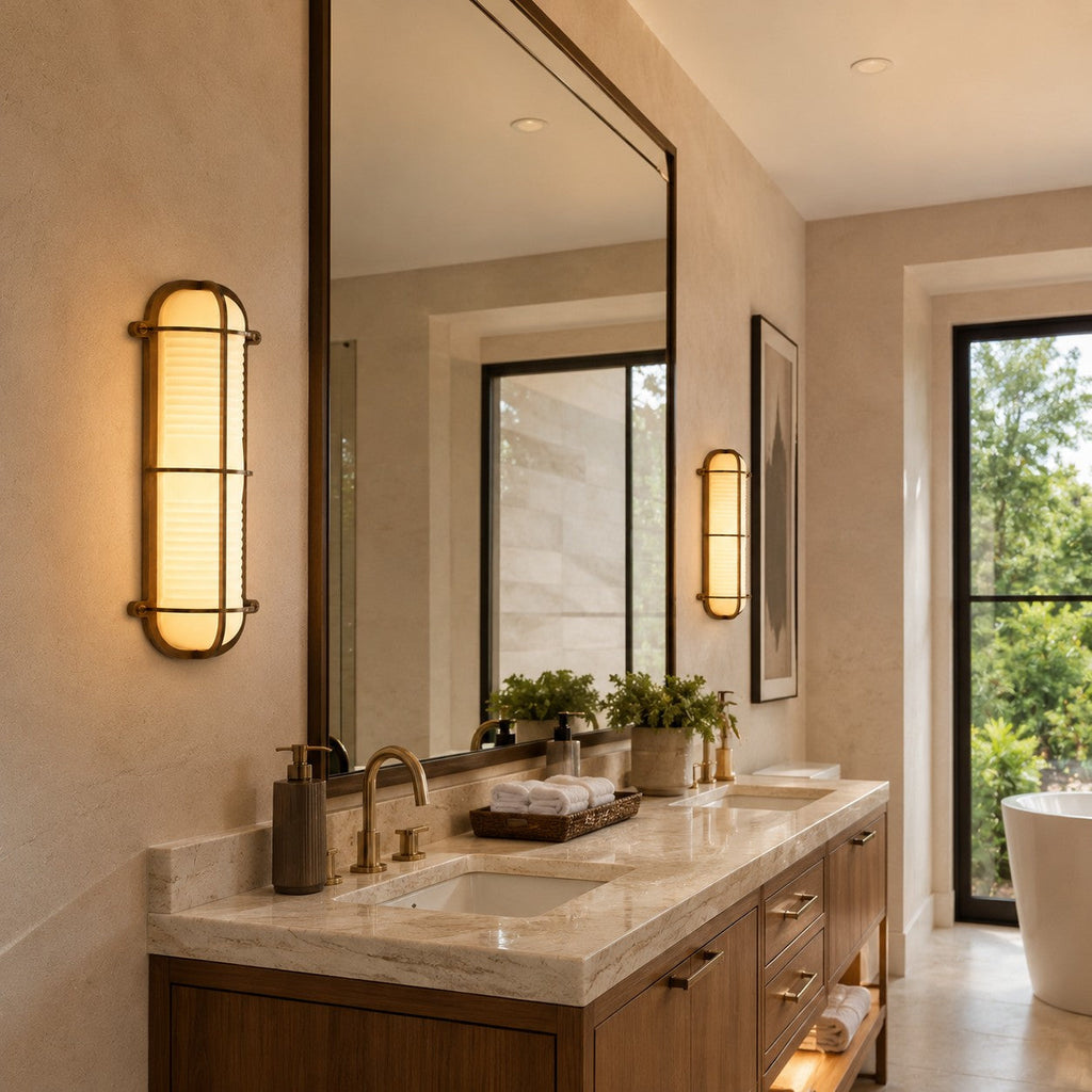 Solara Ribbed Glass Wall Sconce