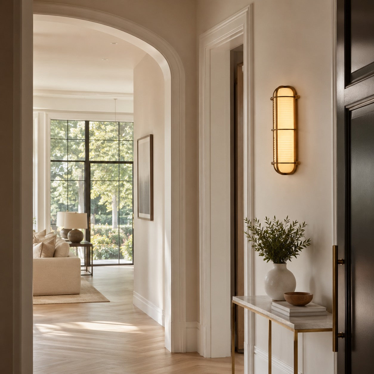 Solara Ribbed Glass Wall Sconce