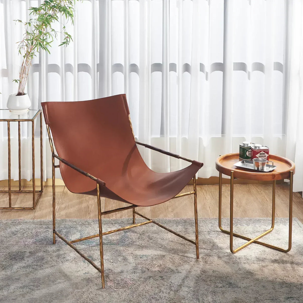 Thomson Brown Leather Lounge Chair
