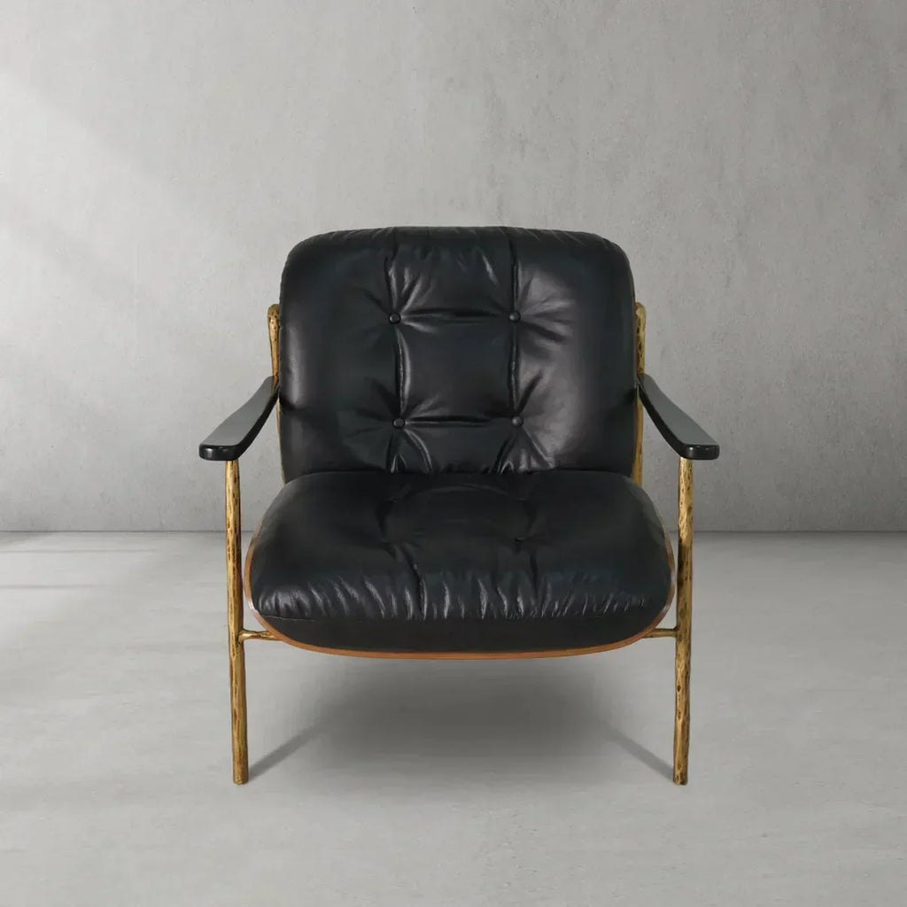 Thomson Black Leather Accent Chairs
