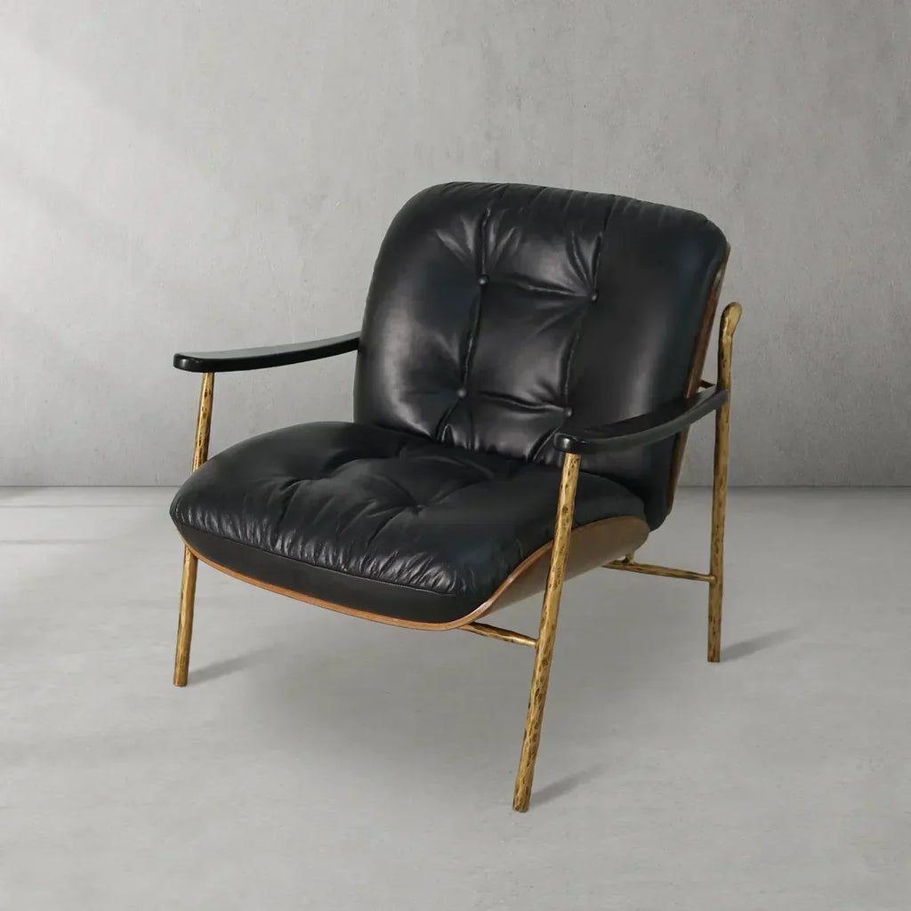 Thomson Black Leather Accent Chairs