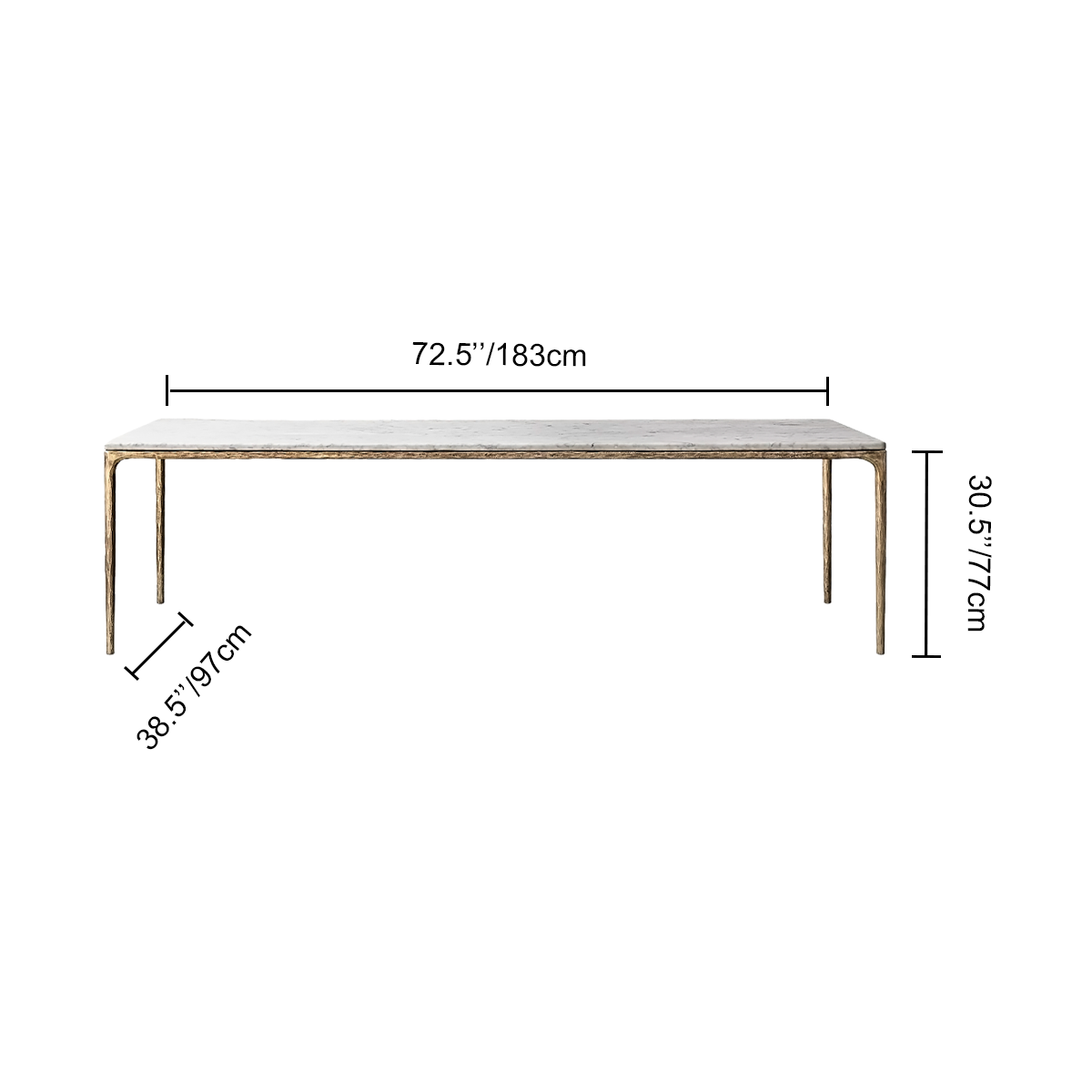 Thomson Marble Rectangular Dining Table