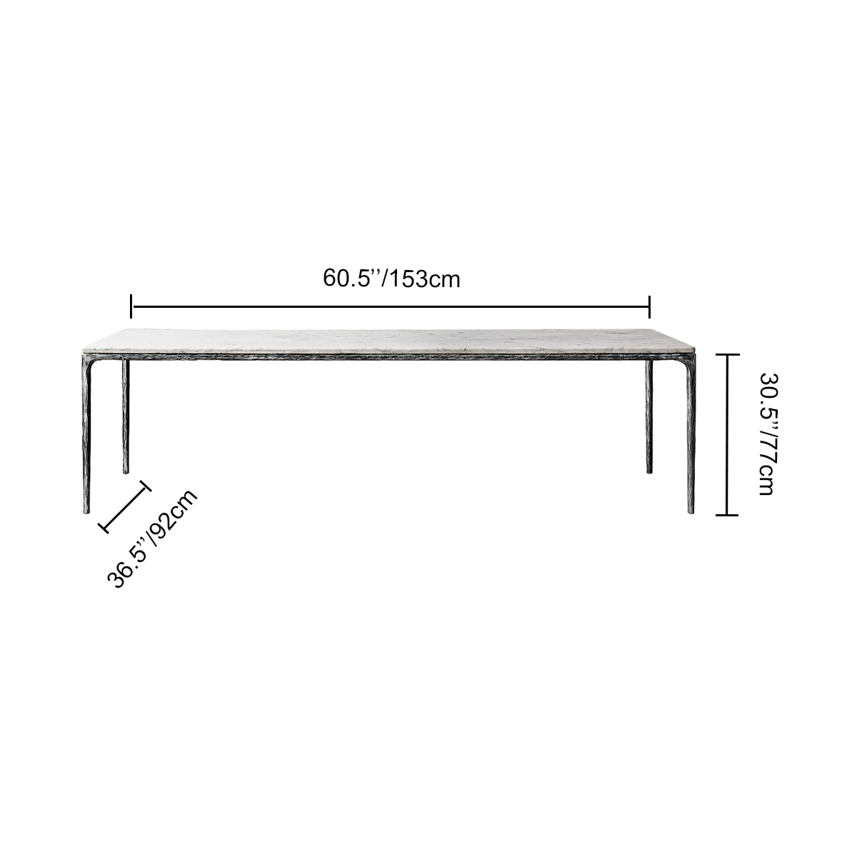Thomson Marble Rectangular Dining Table